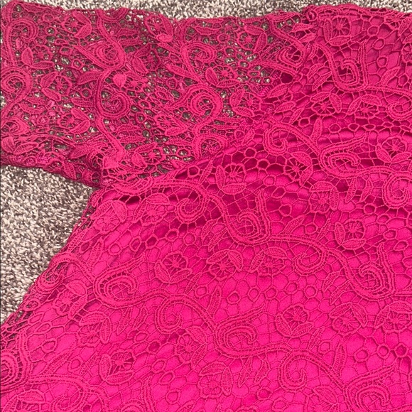 Philosophy Fuchsia Lace Blouse - Picture 3 of 4